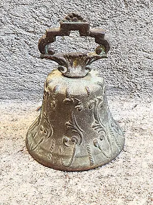 Antique Bronze / Brass Mexican Spanish Colonial Mission Hand Bell With Patina • $99.95