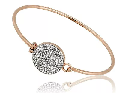 Nwt Michael Kors Mkj3893791 Rose Gold Crystal Pave Circle Bracelet Msrp $115.00  • $49.95