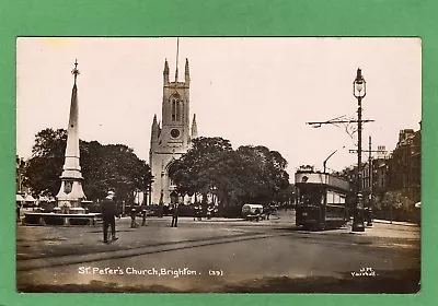£9.50 • Buy St Peter's Church Tram Brighton RP Pc Used JM Ref L71