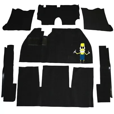 Empi Black 7 Piece Carpet Kit For VW Bug / Beetle Sedan 1969-1972 No Foot Rest • $178.95