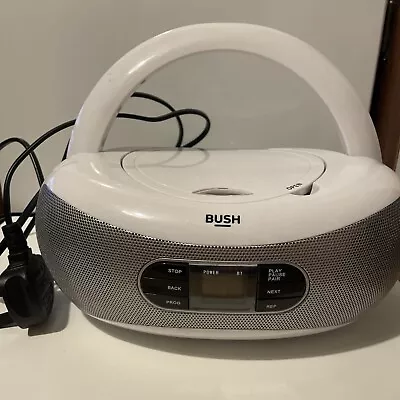 BUSH CD-78B-BTFM Portable Bluetooth CD Radio Player Boombox – White • £15.99