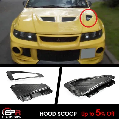 For Mitsubishi Evolution EVO 5 6 Carbon Fiber OE Hood Scoop Air Intake Vent Duct • $183.46