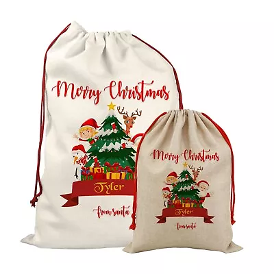 £8.99 • Buy Personalised Santa Sack Father Christmas Bag Present Xmas Stocking Gift 