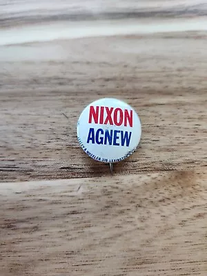 Vintage Richard Nixon Agnew Republican Presidential Campaign Small Pin Button • $9.75