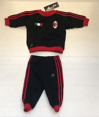 4307 ADIDAS AC Milan Tracksuit Infant Hoodie And Pants Child W37324 • $83.14