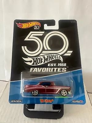 Hot Wheels 50th Favorites '56 Chevy #1/10 Real Riders A17 • $14.99