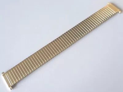 Mens Gold Plated Expanding Watch Bracelet Watchband • £12.99