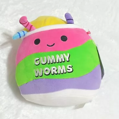 Squishmallow Silver Gummy Worms Stuffed Plush 7  Colorful Kellytoy • $20