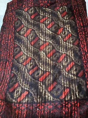 Antique Vtg CHASE Wool Mohair Horsehair Buggy Carriage Lap Robe Sleigh Blanket • $125