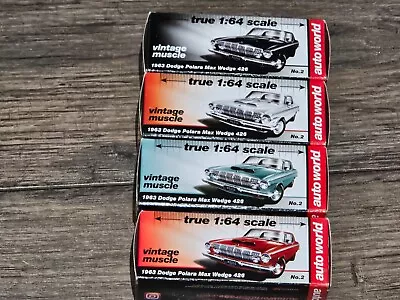 Auto World  1/64  Vintage Muscle Dodge Polara Max Wedge 426  Lot Of 4 • $9.99