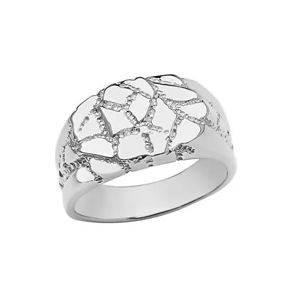 .925 Sterling Silver Designer Nugget  Ring • $39.99