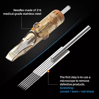 Professional Sterilized Tattoo Cartridge Needles For SPMU  RL RS RM M1 20pcs/Box • $22.65