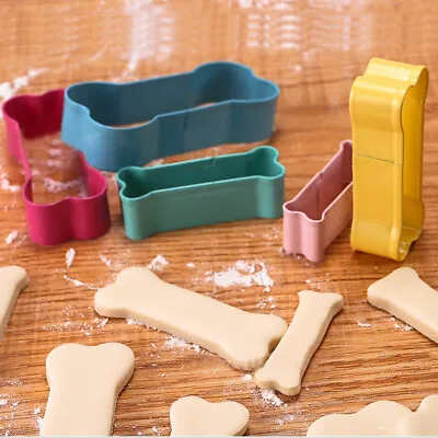 $7.84 • Buy 5Pcs Biscuit Baking Tools Fondant Dog Bone Stainless Steel Pastry Cutter Cookie