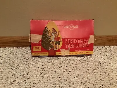 $6 • Buy Vintage Happy Time Christmas Tree Lights/ 7 Lights