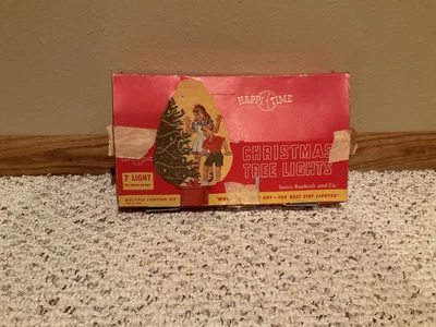 $6 • Buy Vintage Happy Time Christmas Tree Lights/ 7 Lights