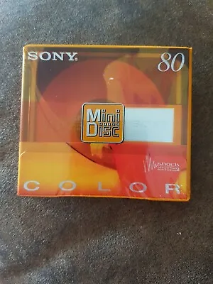 Sony MD Mini Disc 80 Minute Blank Unopened Disc Topaz Yellow MDW-80EY X1 Disc  • £9