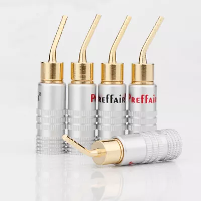 HiFi Audio 2mm Pin Banana Plugs Male Gold Plated Connector Speaker Wire Adapter • $8.99