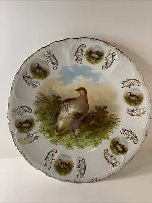 Vintage Bird Display Plate Quail Duck Marked With 104. 12 1/4” Wide • $20