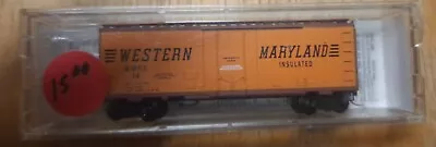 Mirco-trains Line N Scale 40' Standard Boxcar Plug Door Western  Maryland Loxtit • $1