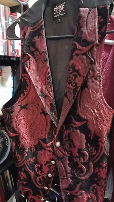 Shrine Small Gothic Men Vest Red Steampunk Vampire Subculture LIKE NEW • $90