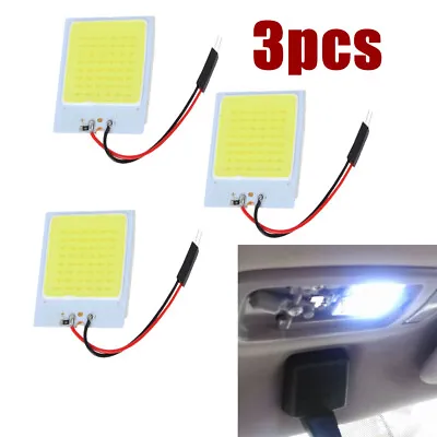 3x Car Interior Panel Light Dome Lamp Bulb White 48 SMD COB LED T10 4W 12V • $14.79