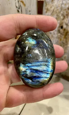 Labradorite Palm Stone Rock Healing Crystals Reiki Yoga 3  ZENDA • $15