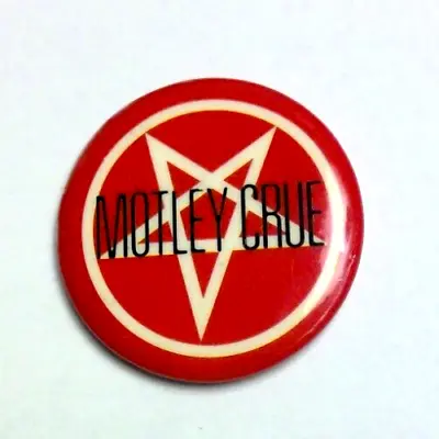 MOTLEY CRUE Pinback Button Pin 1980's Vintage 1.25  • $12.95