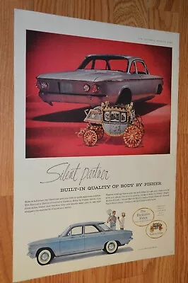 ★1960 Chevy Corvair Original Large Vintage Advertisement Ad 65 • $14.99