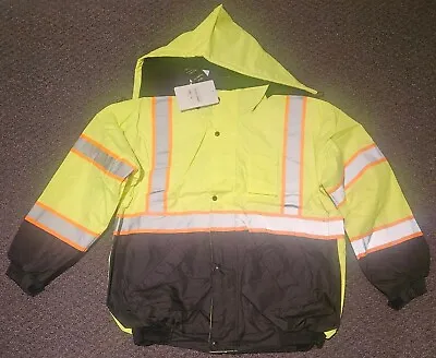 Hi-Vis Insulated Safety Bomber Reflective Jacket ROAD WORK HIGH VISIBILITY  • $46.99