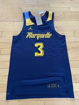 Nike Jordan Marquette Golden Eagles BASKETBALL JERSEY NCAA Sz S Men’s CN3607 • $79.99