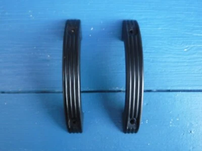 £12 • Buy Pair Of Vintage Black Bakelite Cupboard Door Handles / Drawer Handles