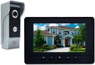 Wired Video Intercom System 7 Inches Video Doorbell Door Phone System HD Camer • $111.45