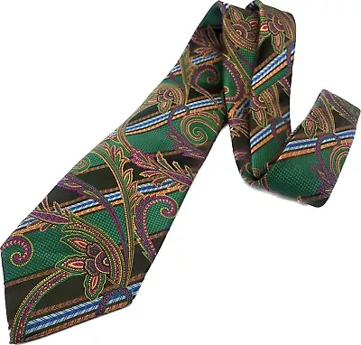 Italian V9 Verse 9 100% Silk Styled In Italy Mens Dress Neck Tie Paisley Print • $29.99