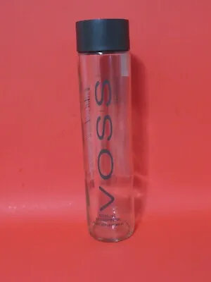 Voss Sparkling Glass Water Bottle 800 Ml EMPTY Black Cap • $7.99