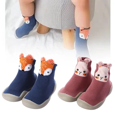 £4.69 • Buy Baby Slippers Floor Socks Boy Girl Anti-slip Toddler Outdoor Fuzzy Shoes Warm