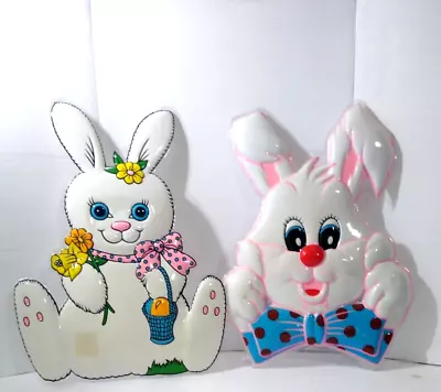  Vintage  Easter Wall Decoration Plastic Bunnies • $20