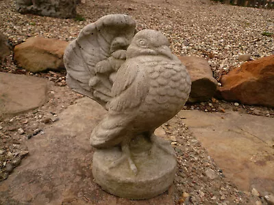 Beautiful Weathered Fan Tail Pigeon/dove Vintage Cement/concrete Garden Statue • $109.99