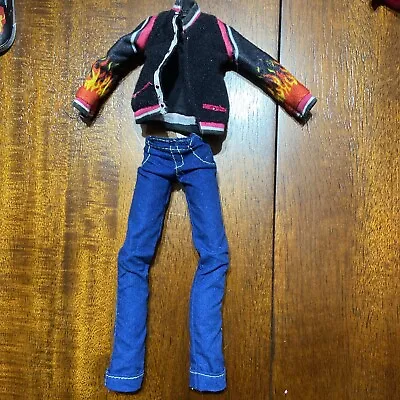 Monster High Doll Heath Burns Home Ick Letter Jacket Coat And Pants Jeans • $11.99