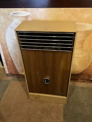 Vintage old Paraffin Heater By Aladdin  Beige & Teak Metal Cabinet • £99