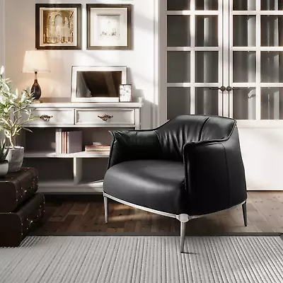 Archibald Chair Modern Leather Armchair Single Sofa Lounge Chair For Living Room • $599