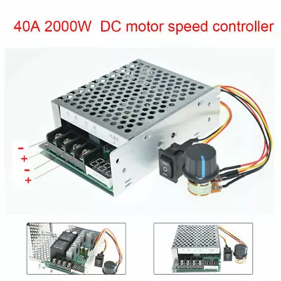 DC 12V 24V 36V 48V 40A 2000W PWM Motor Speed Controller CW CCW Reversible Switch • $22.99