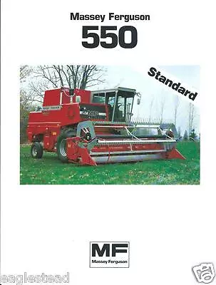 Farm Combine Brochure - Massey Ferguson - MF 550 Standard - C1985 (F3819) • $8.66