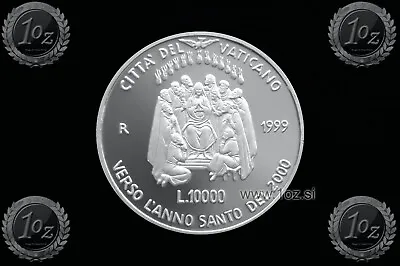 VATICAN 10000 LIRE 1999 ( Pentecost ) SILVER Commem. Coin (KM# 303) PROOF • $39.99