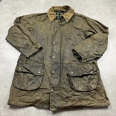 Vintage Barbour GAMEFAIR Green Wax Jacket Size 42 • $74.60