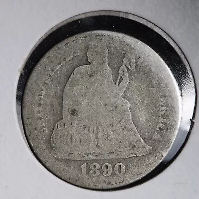 1890 Seated Liberty Silver Dime E239 VTF • $20