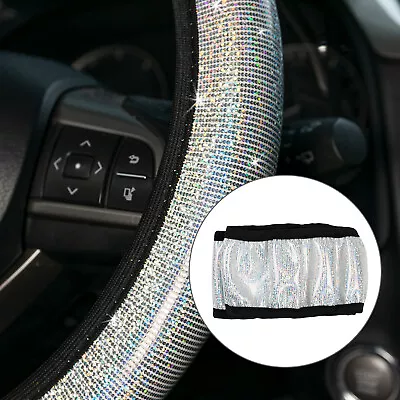 Universal Diamond Crystal Bling Car Steering Wheel Cover For Women 15'' /38CM • $9.45