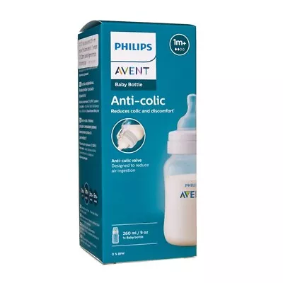 PHILIPS AVENT Baby Feeding Bottle Anti Colic Air Free Slow Flow Valve 260ml 1m+ • $24.31