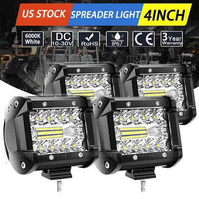 4x Spreader Led Marine Navigation Deck/Mask Lights Pods Spot Flood Lamp Boat 12V • $31.99