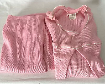 Mothercare Maternity Vintage Pink Pajama Set Long Sleeve Maternity Nursing Large • $39.99