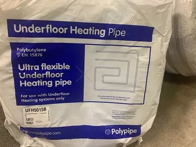 Polypipe Polybutylene Ultra Flexible Underfloor Heating Pipe 15mm X 50m Roll • £49.99